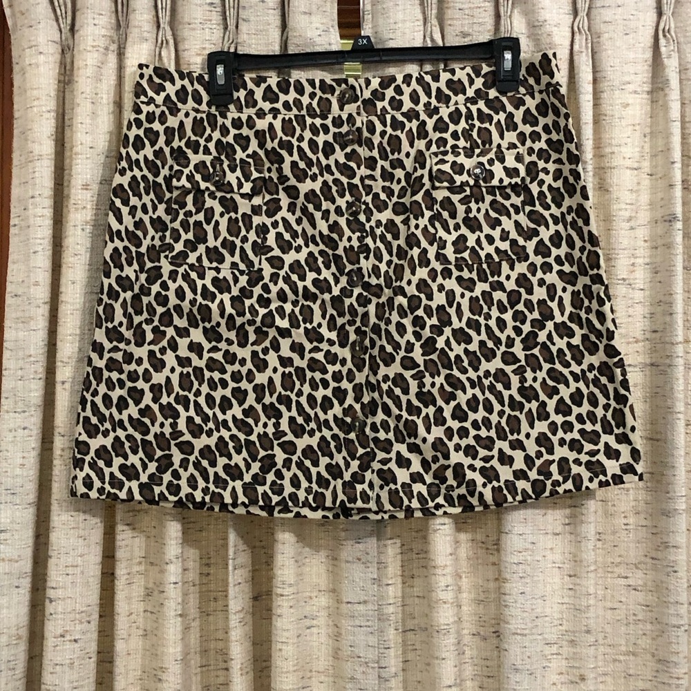 Umgee Animal Print Mini Skirt - XL